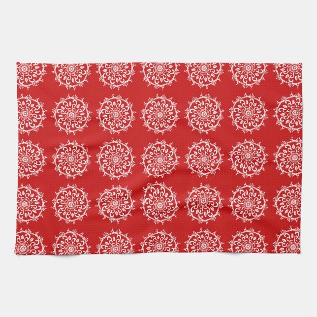 Linge De Cuisine Cherry Mandala (Horizontal)