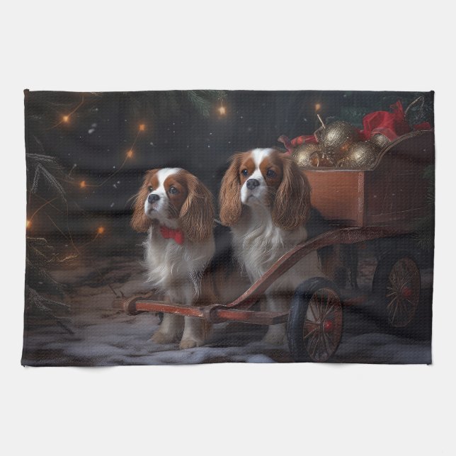 Linge De Cuisine Chesapeake Bay Terrier Snowside Noël (Horizontal)