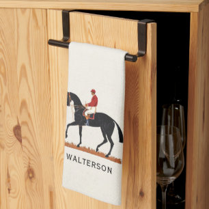 Linge De Cuisine Cheval de course Derby Jockey Style Vintage