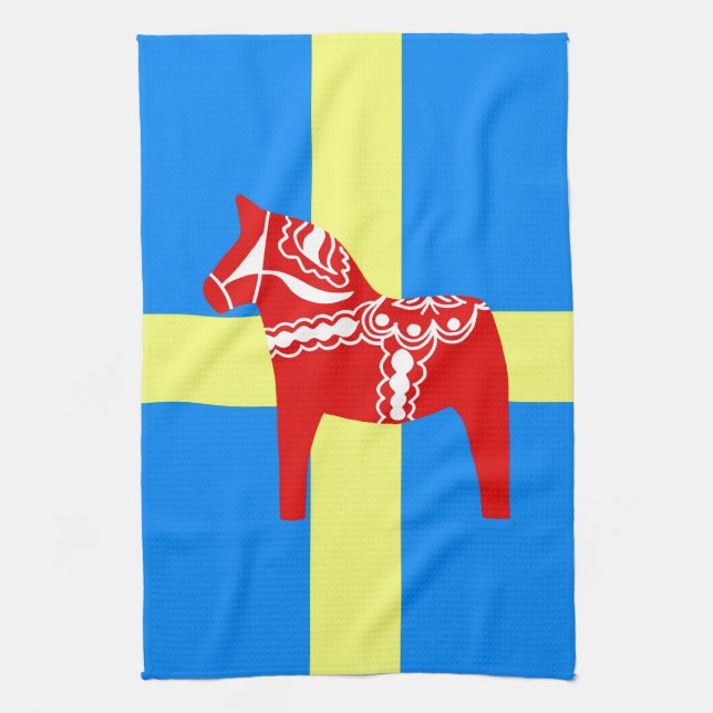 Linge De Cuisine Cheval de la Suède Dala (Vertical)