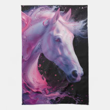 Cheval en rose et violet Splendor Abstrait 3