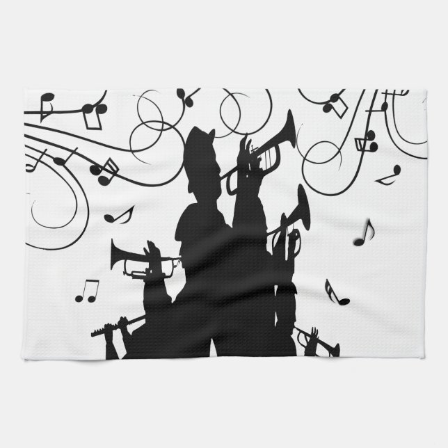 Linge De Cuisine Cheval Section Trumpet Jazz Music (Horizontal)