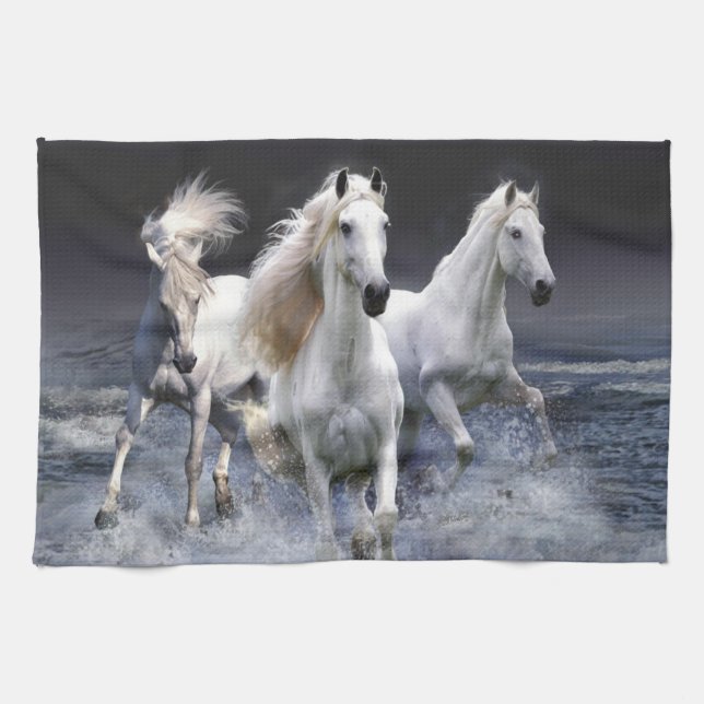 Linge De Cuisine Chevaux à lancer l'oreiller (Horizontal)