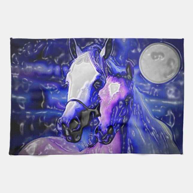 Linge De Cuisine Chevaux en amour (Horizontal)