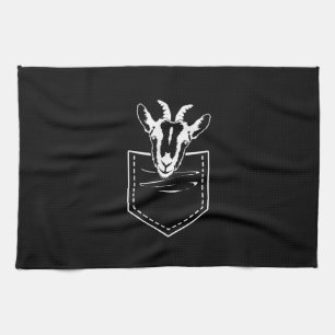 Linge De Cuisine Chèvre Dans Une Poche Logo Amusant Goat Lover