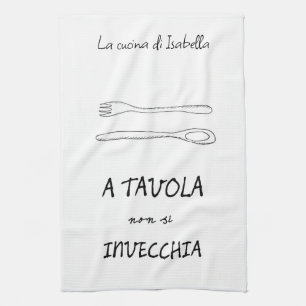Linge De Cuisine Chic cuisine italienne cuillère citation fourche