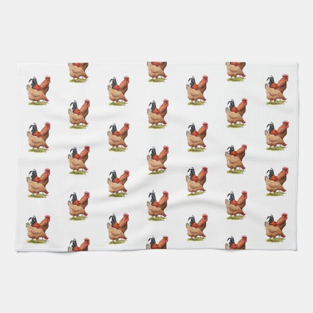 Linge De Cuisine Chicken And Rooster Art, Poultry, Farm Animals (Horizontal)