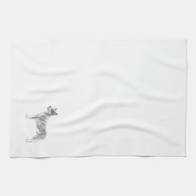 Linge De Cuisine Chien australien de bétail (Horizontal)