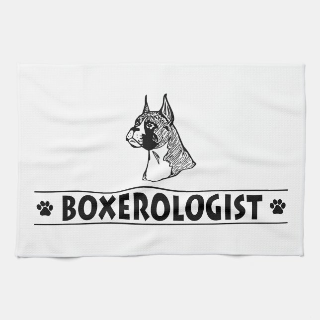 Linge De Cuisine Chien BOXER (Horizontal)