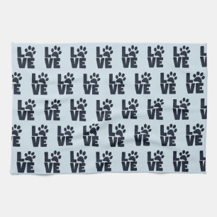 Linge De Cuisine Chien Chat Animaux de compagnie Amour Empreintes d