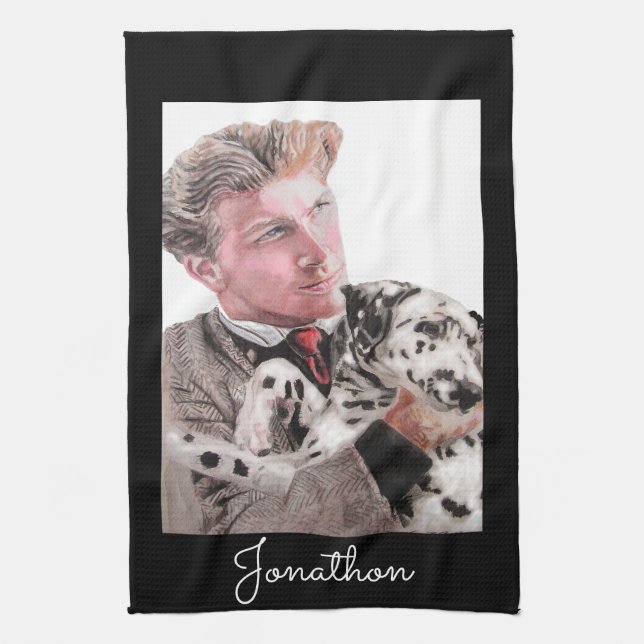 Linge De Cuisine Chien dalmate Aquarelle Chiens Chiens Animaux de c (Vertical)