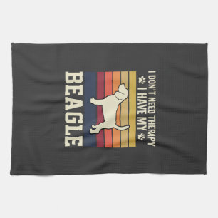 Linge De Cuisine Chien de thérapie rétro Beagle vintage