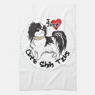 Linge De Cuisine Chien drôle et mignon adorable heureux de Shih Tzu