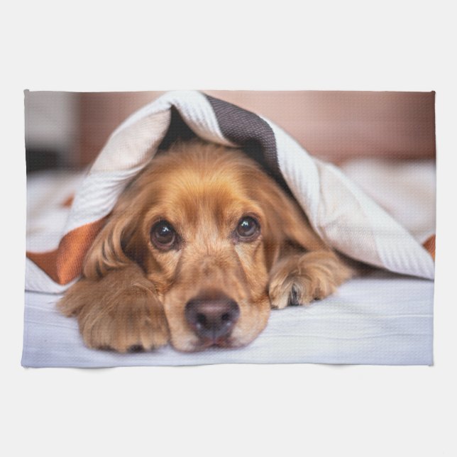 Linge De Cuisine Chien espagnol de Cocker (Horizontal)