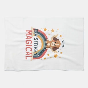 Linge De Cuisine Chien magique absolument adorable vintage arc-en-c