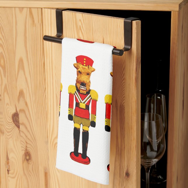 Linge De Cuisine Chiens de Noël de Noisettes (Pliage en tiers)