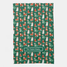 Chiens de Noël verts personnalisés