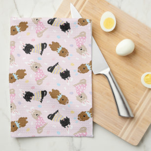 Linge De Cuisine Chiens de Pâques Bunny Goldendoodle