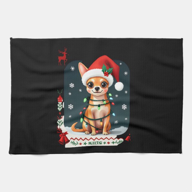 Linge De Cuisine Chihuahua Christmas Santa Ugly Sweater Dog Lover X (Horizontal)