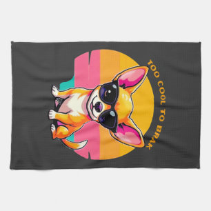 Linge De Cuisine Chihuahua Coucher de soleil vintage