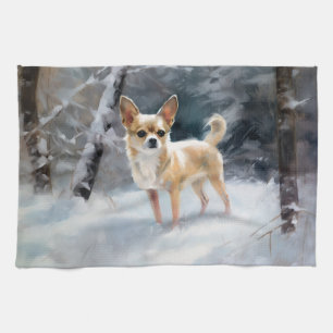 Linge De Cuisine Chihuahua Laisser neiger Noël