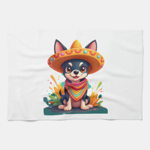 Linge De Cuisine Chihuahua  Mexique  Cinco de Mayo  Chien Drôle   (