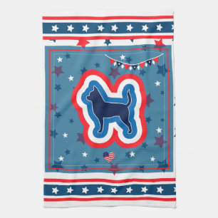 Linge De Cuisine Chihuahua Patriotique Rouge Blanc Et Bleu 4 Juille