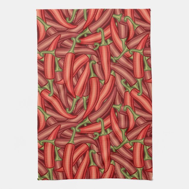 Linge De Cuisine Chili Peppers (Vertical)