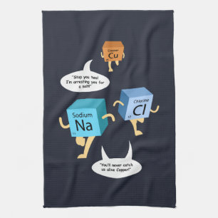 Linge De Cuisine Chimie amusante Science de table périodique