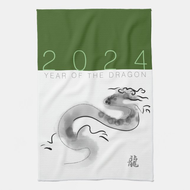 Linge De Cuisine Chine Nouvel An Dragon peinture originale KT (Vertical)