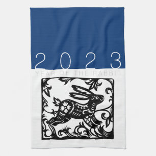 Linge De Cuisine Chine Rabbit Année Zodiac papier coupé KT2 Kitchen