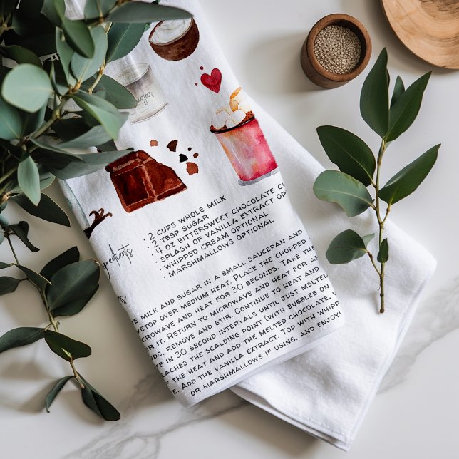 Linge De Cuisine Chocolat chaud maison | Heirloom de la recette (Créateur téléchargé)