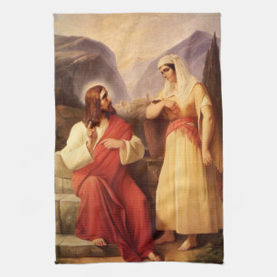 Linge De Cuisine Christ et Samaritain par Christian Schleisner