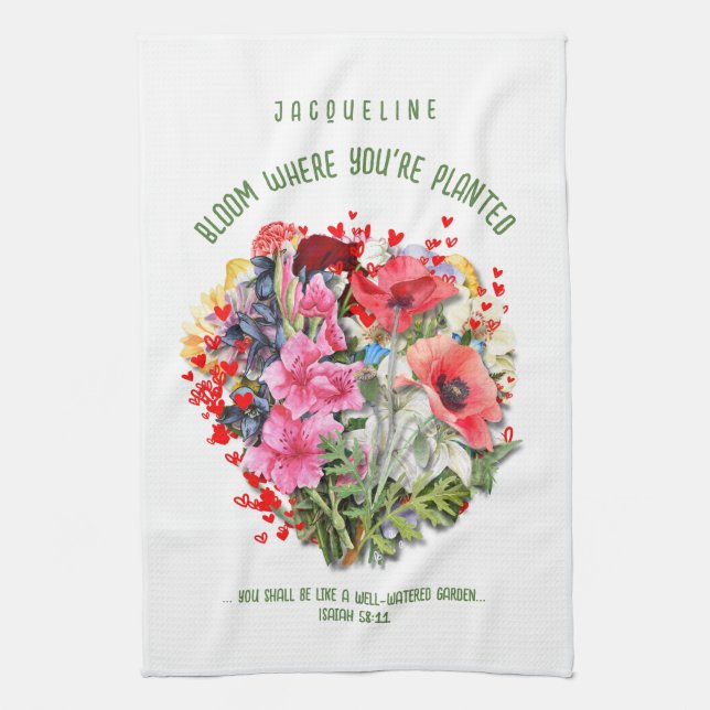 Linge De Cuisine Christian BLOOM OÙ VOUS ÊTES PLANTÉ Plante Floral (Vertical)