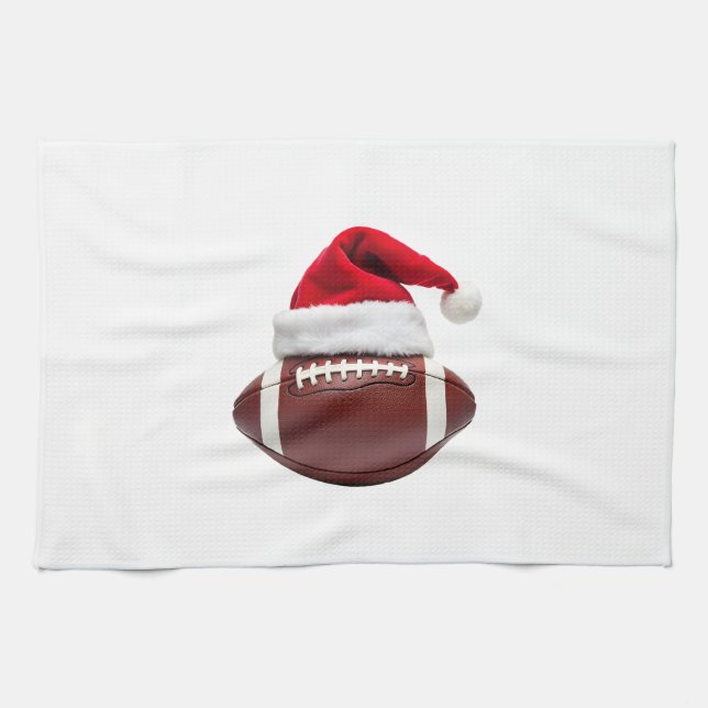 Linge De Cuisine Christmas American Football Ball Santa Hat (1) (Horizontal)