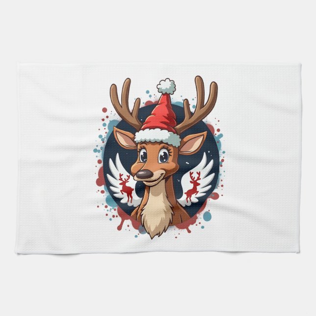Linge De Cuisine christmas Reindeer (2) (Horizontal)