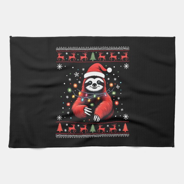 Linge De Cuisine Christmas Shirt for Sloth Lover Gift Santa Buffalo (Horizontal)
