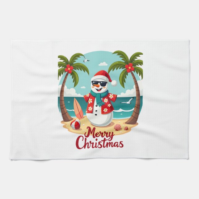 Linge De Cuisine christmas Snowman (1) (Horizontal)