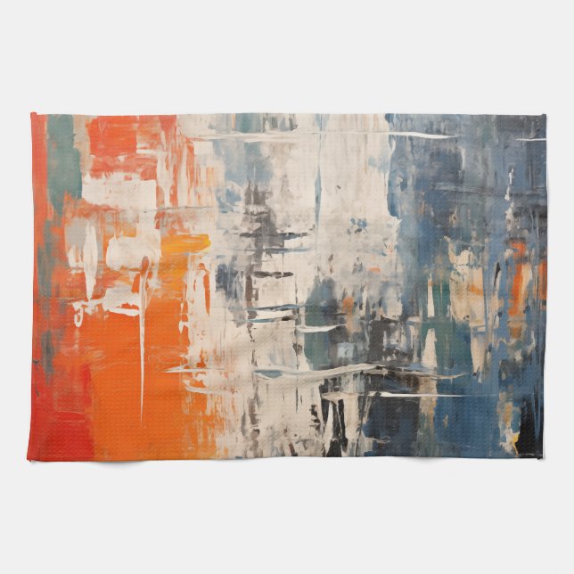 Linge De Cuisine Chromatic Crossroads Abstract Digital Painting (Horizontal)