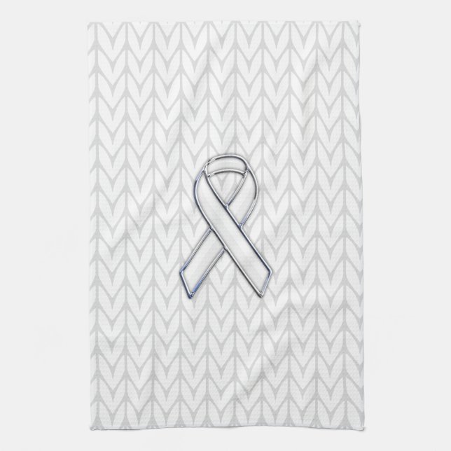 Linge De Cuisine Chrome sur le Tricot blanc sensibilisation au ruba (Vertical)