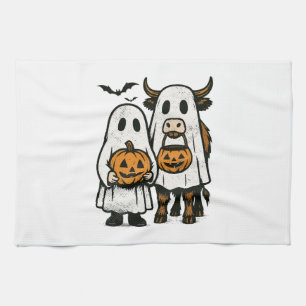 Linge De Cuisine Chute Cute Vache Highland Ghost Halloween 2