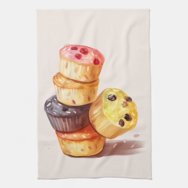 Linge De Cuisine Chute de la tour Muffin (Vertical)