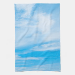 Linge De Cuisine Ciel bleu nuages blancs Élégant Modèle personnalis