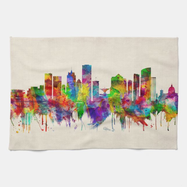 Linge De Cuisine Ciel de Milwaukee dans le Wisconsin (Horizontal)