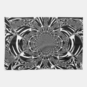 Linge De Cuisine Circulaire Zebra Kaleidoscope Art