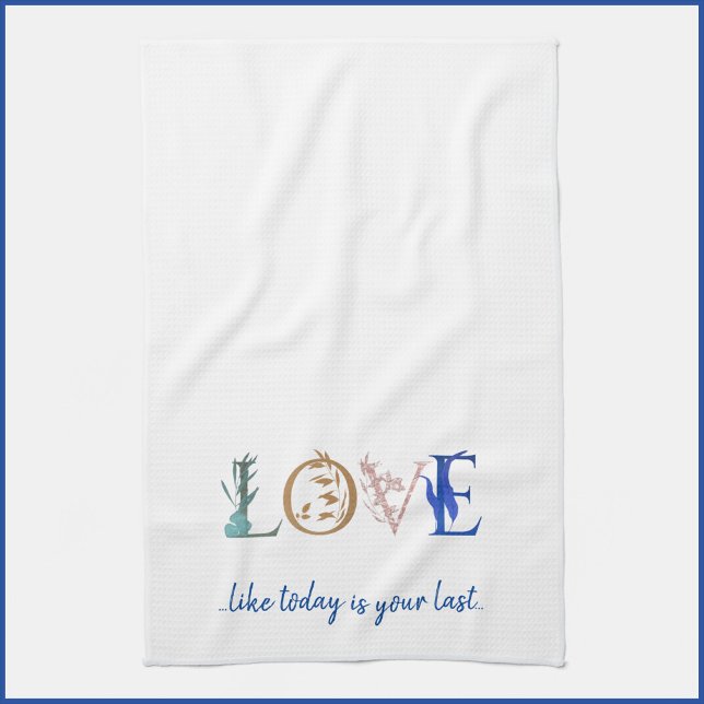 Linge De Cuisine Citation d'amour colorée (Créateur téléchargé)
