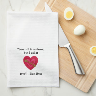 Linge De Cuisine Citation d'amour fantaisiste