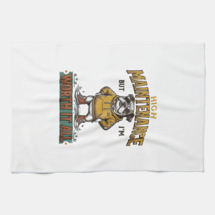 Linge De Cuisine Citation de Bulldog Drôle Gravure Vintage T-Shirt