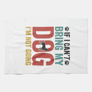 Linge De Cuisine Citation de chien vecteur vintage si je ne peux pa
