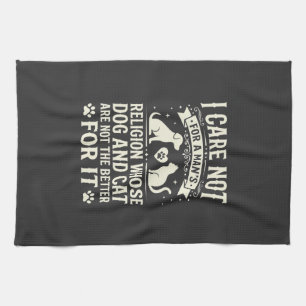 Linge De Cuisine Citation de la religion du chien et du chat